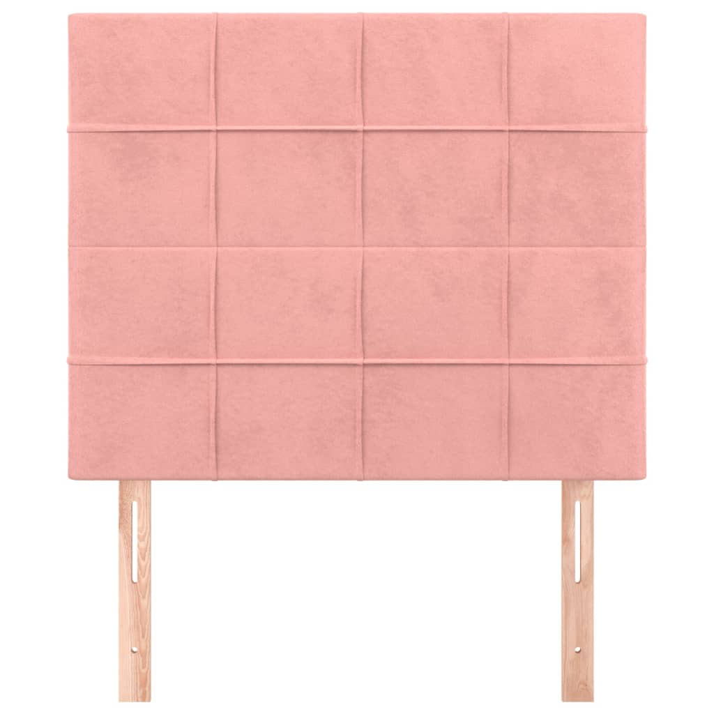 Testiera Rosa 80x5x118/128 cm Velluto