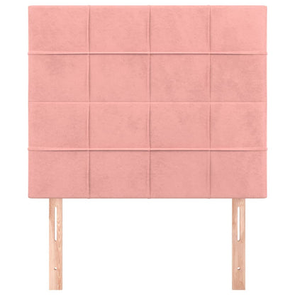Testiera Rosa 80x5x118/128 cm Velluto