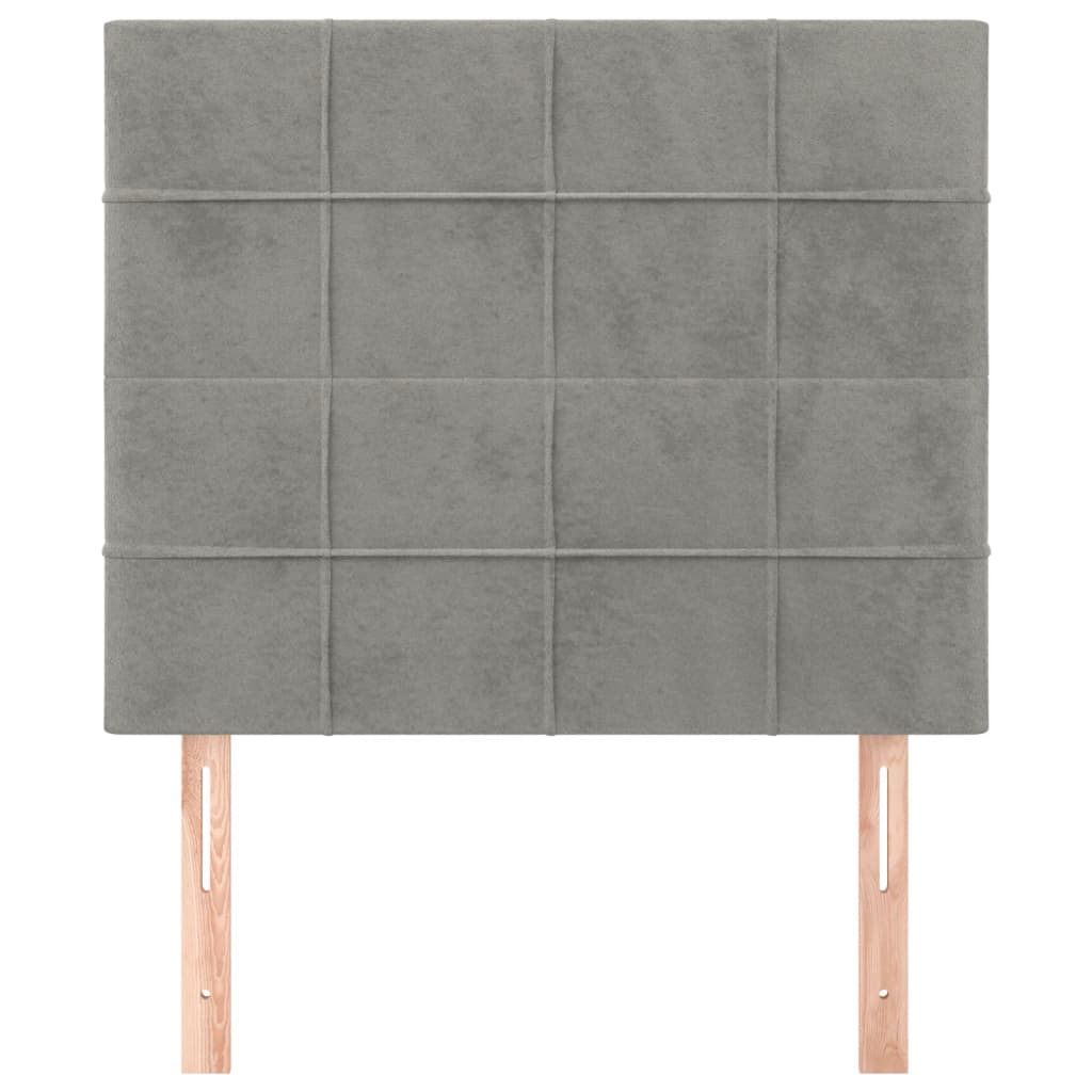 Testiera Grigio Chiaro 90x5x118/128 cm Velluto | homemem39