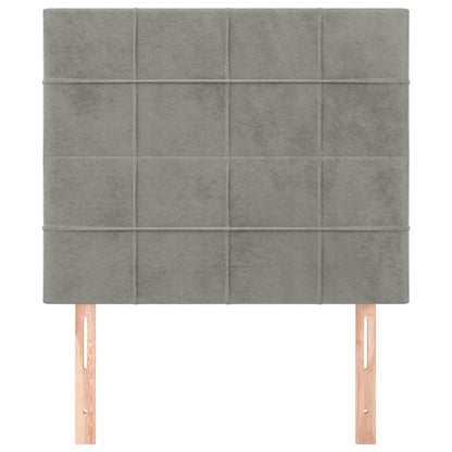 Testiera Grigio Chiaro 90x5x118/128 cm Velluto | homemem39