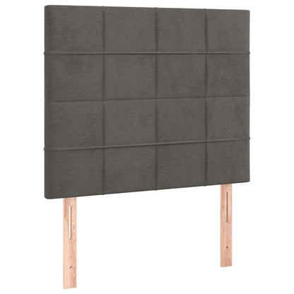 Testiera Grigio Scuro 90x5x118/128 cm Velluto | homemem39