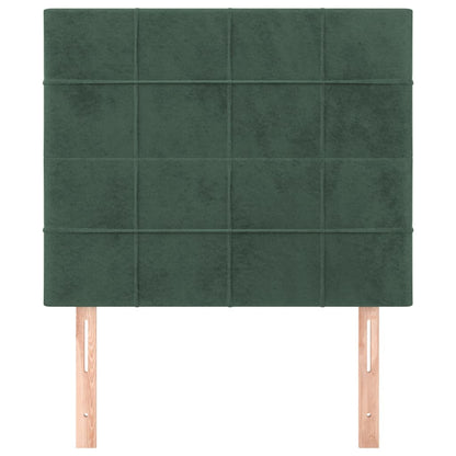 Testiera 2 pz Verde scuro 90x5x78/88 cm in Velluto - homemem39