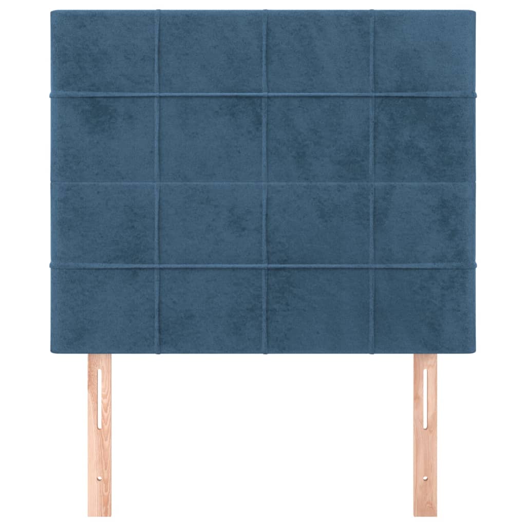 Testiera 2 pz Blu scuro 90x5x78/88 cm in Velluto - homemem39