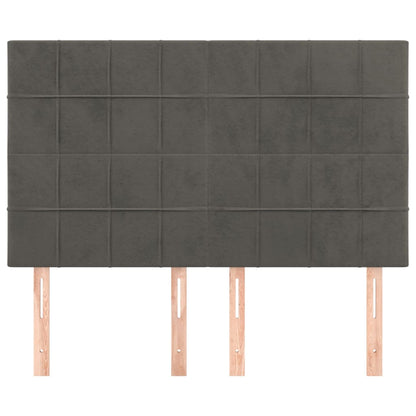 Testiera Grigio Scuro 144x5x118/128 cm Velluto | homemem39