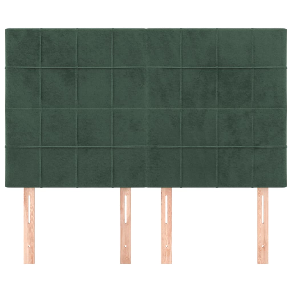 Testiere 4 pz Verde Scuro 72x5x78/88 cm in Velluto - homemem39