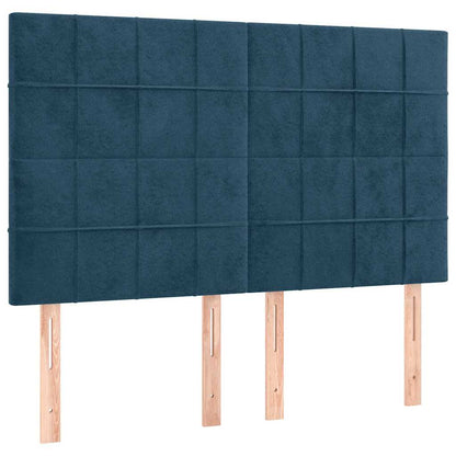 Testiera Blu Scuro 144x5x118/128 cm Velluto | homemem39