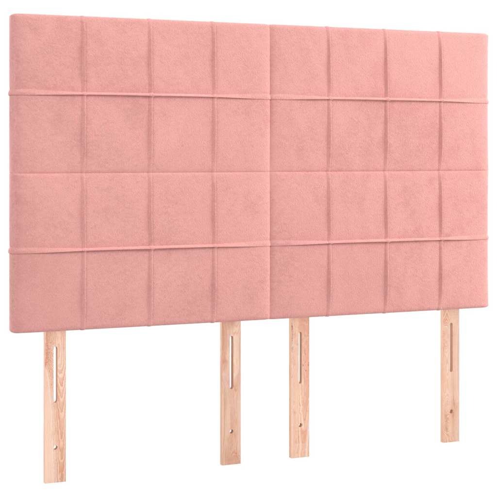 Testiera Rosa 144x5x118/128 cm Velluto | homemem39