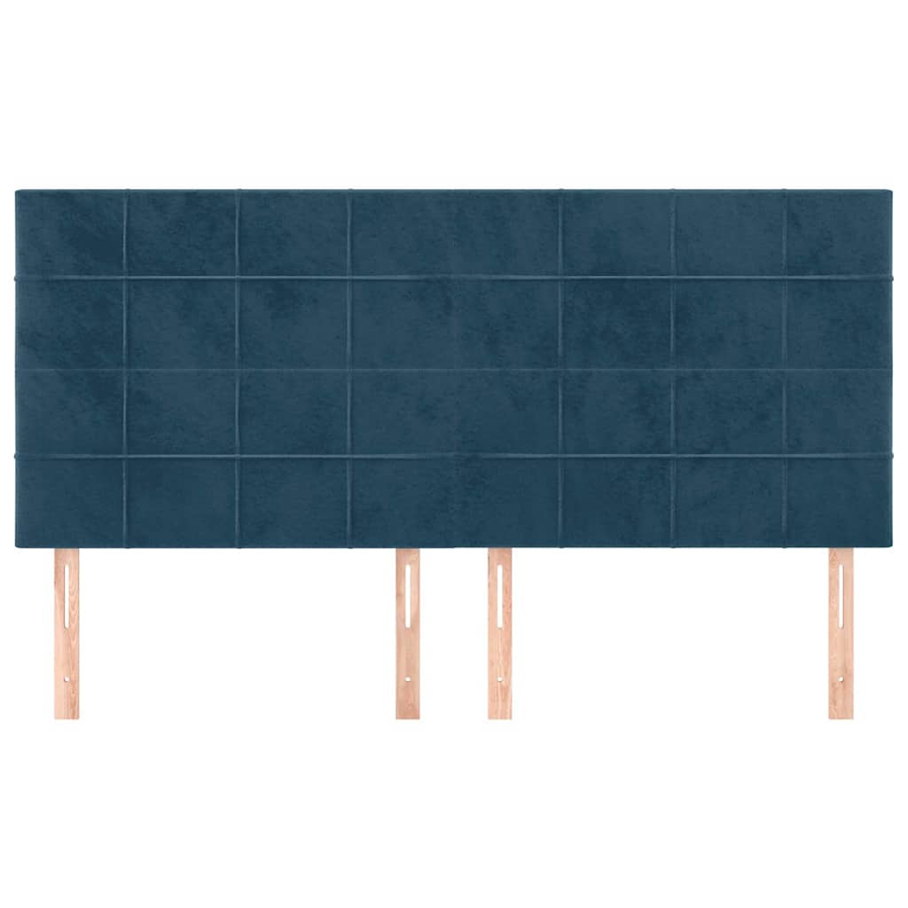 Testiera Blu Scuro 160x5x118/128 cm Velluto | homemem39