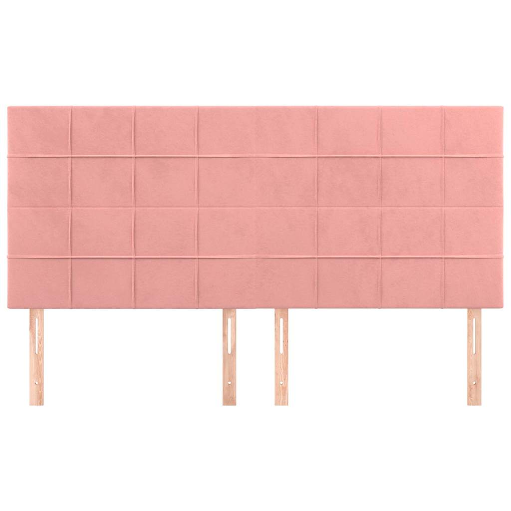 Testiera Rosa 160x5x118/128 cm Velluto | homemem39