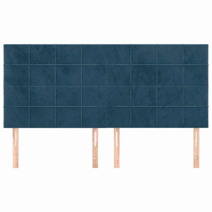 Testiera Blu Scuro 180x5x118/128 cm Velluto | homemem39