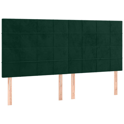Testiera Verde Scuro 200x5x118/128 cm Velluto | homemem39
