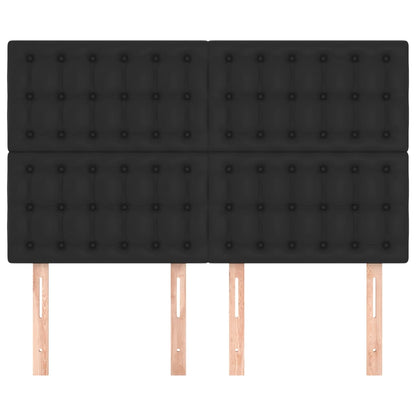 Testiere 4 pz Nere 72x5x78/88 cm in Similpelle - homemem39