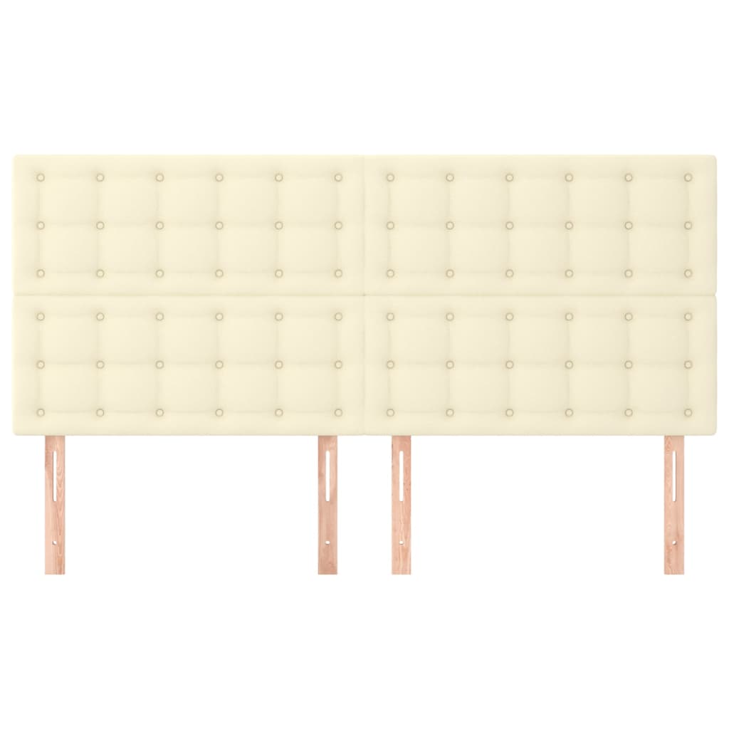 Testiera Crema 160x5x118/128 cm Similpelle