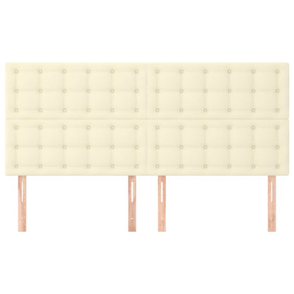 Testiera Crema 160x5x118/128 cm Similpelle