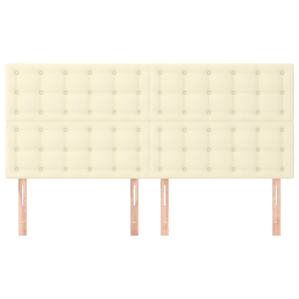 Testiera Crema 200x5x118/128 cm Similpelle - homemem39