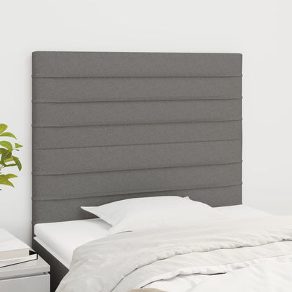Testiera Grigio Scuro 80x5x118/128 cm Tessuto