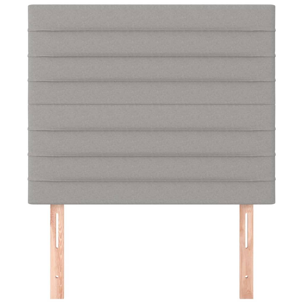 Testiera 2 pz Grigio Chiaro 90x5x78/88 cm in Tessuto - homemem39