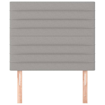 Testiera 2 pz Grigio Chiaro 90x5x78/88 cm in Tessuto - homemem39