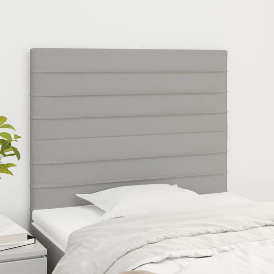 Testiera Grigio Chiaro 90x5x118/128 cm Tessuto | homemem39