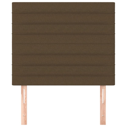 Testiera Marrone Scuro 90x5x118/128 cm Tessuto