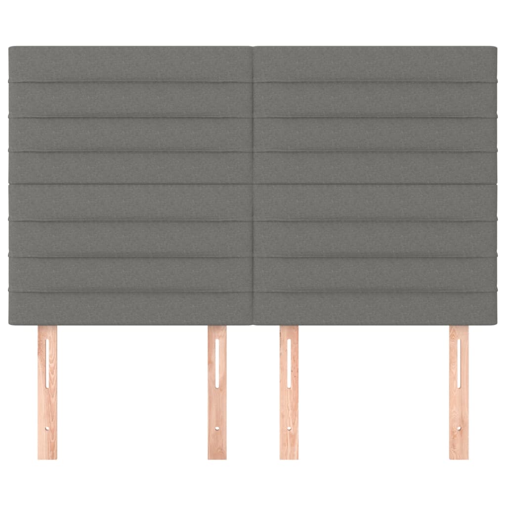 Testiere 4 pz Grigio Scuro 72x5x78/88 cm in Tessuto - homemem39