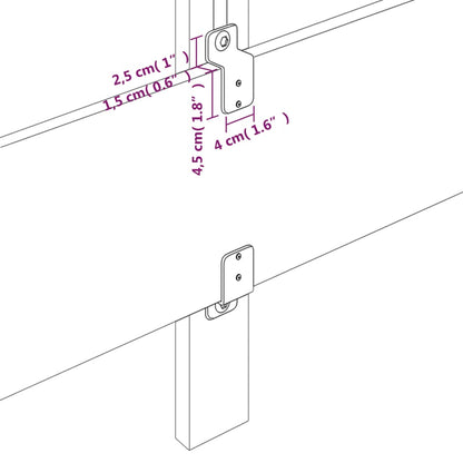 Testiere 4 pz Tortora 72x5x78/88 cm in Tessuto