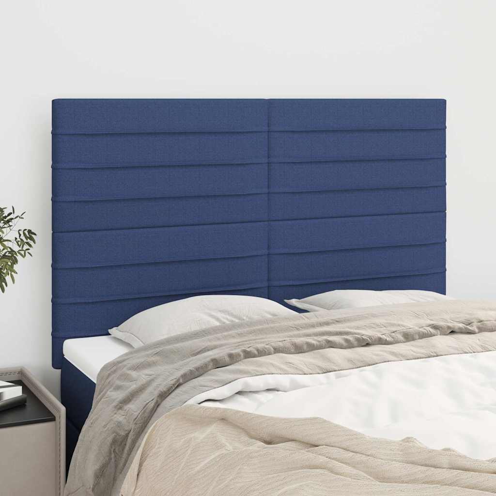 Testiera Blu 144x5x118/128 cm Tessuto