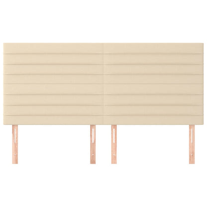 Testiera 4 pz Crema 80x5x78/88 cm in Tessuto - homemem39