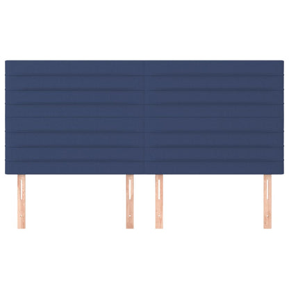 Testiera Blu 180x5x118/128 cm Tessuto