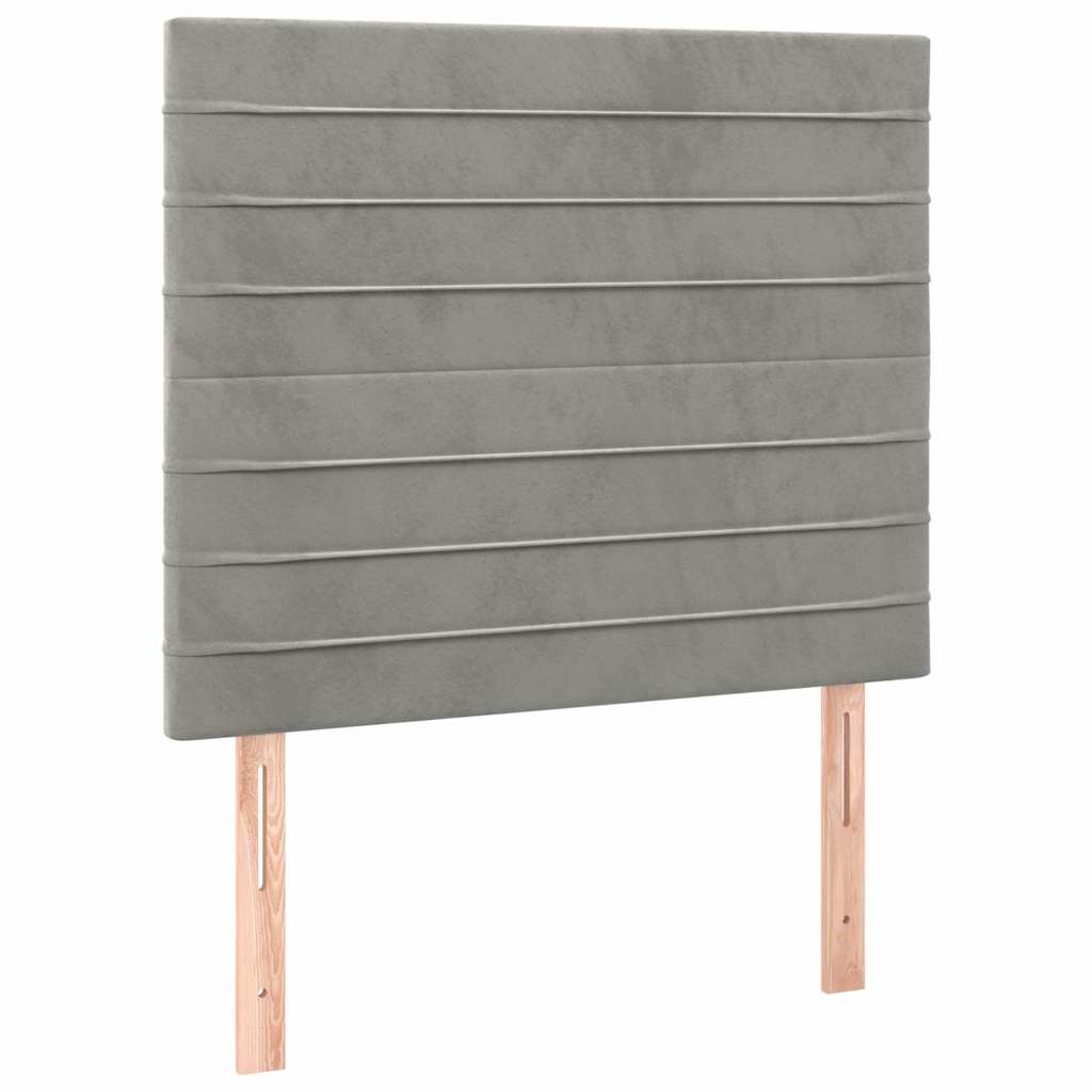 Testiera Grigio Chiaro 90x5x118/128 cm Velluto | homemem39