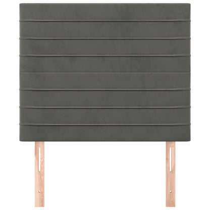 Testiere 2 pz Grigio Scuro 100x5x78/88 cm in Velluto - homemem39