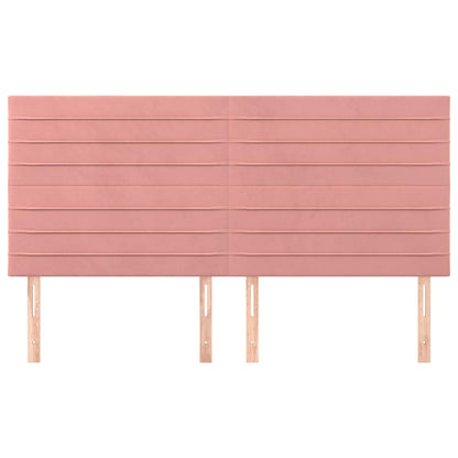 Testiera Rosa 160x5x118/128 cm Velluto | homemem39