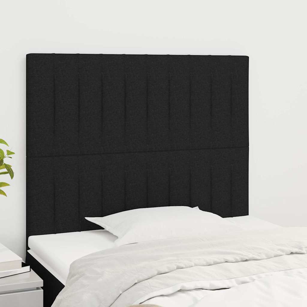 Testiera Nera 80x5x118/128 cm Tessuto | homemem39
