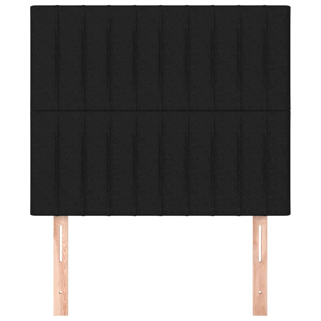 Testiere 2 pz Nero 100x5x78/88 cm in Tessuto - homemem39