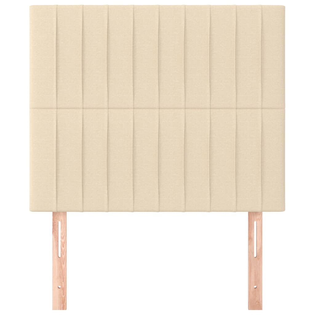 Testiera 2 pz Crema 100x5x78/88 cm in Tessuto - homemem39