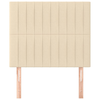 Testiera 2 pz Crema 100x5x78/88 cm in Tessuto - homemem39