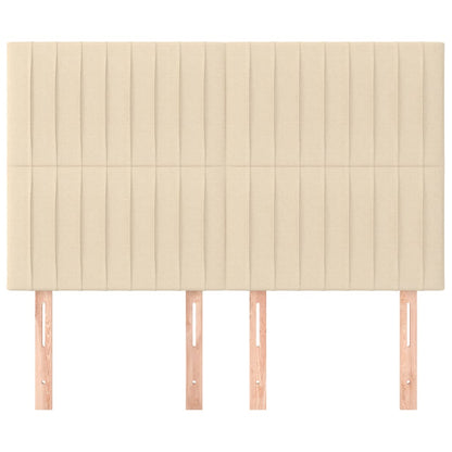 Testiera Crema 144x5x118/128 cm Tessuto