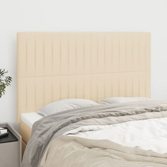 Testiera Crema 144x5x118/128 cm Tessuto