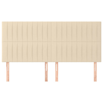 Testiera Crema 180x5x118/128 cm Tessuto