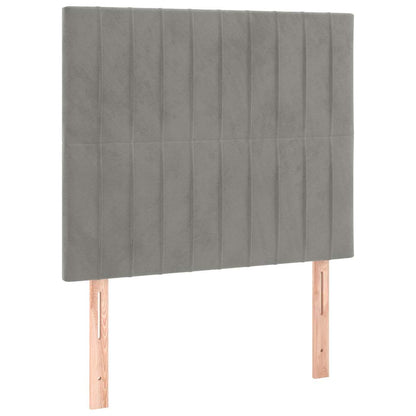 Testiera Grigio Chiaro 80x5x118/128 cm Velluto | homemem39