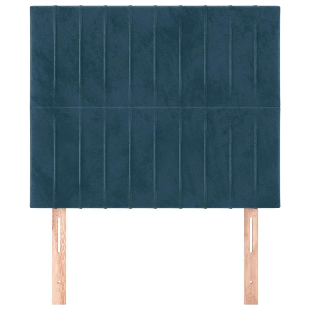 Testiera Blu Scuro 80x5x118/128 cm Velluto | homemem39
