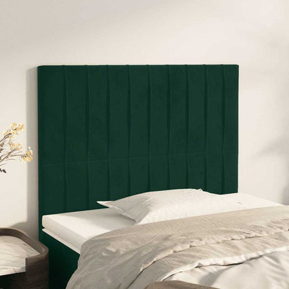 Testiera Verde Scuro 90x5x118/128 cm Velluto | homemem39