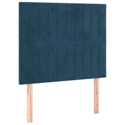 Testiera Blu Scuro 90x5x118/128 cm Velluto | homemem39