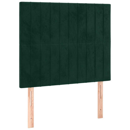 Testiera Verde Scuro 100x5x118/128 cm Velluto | homemem39