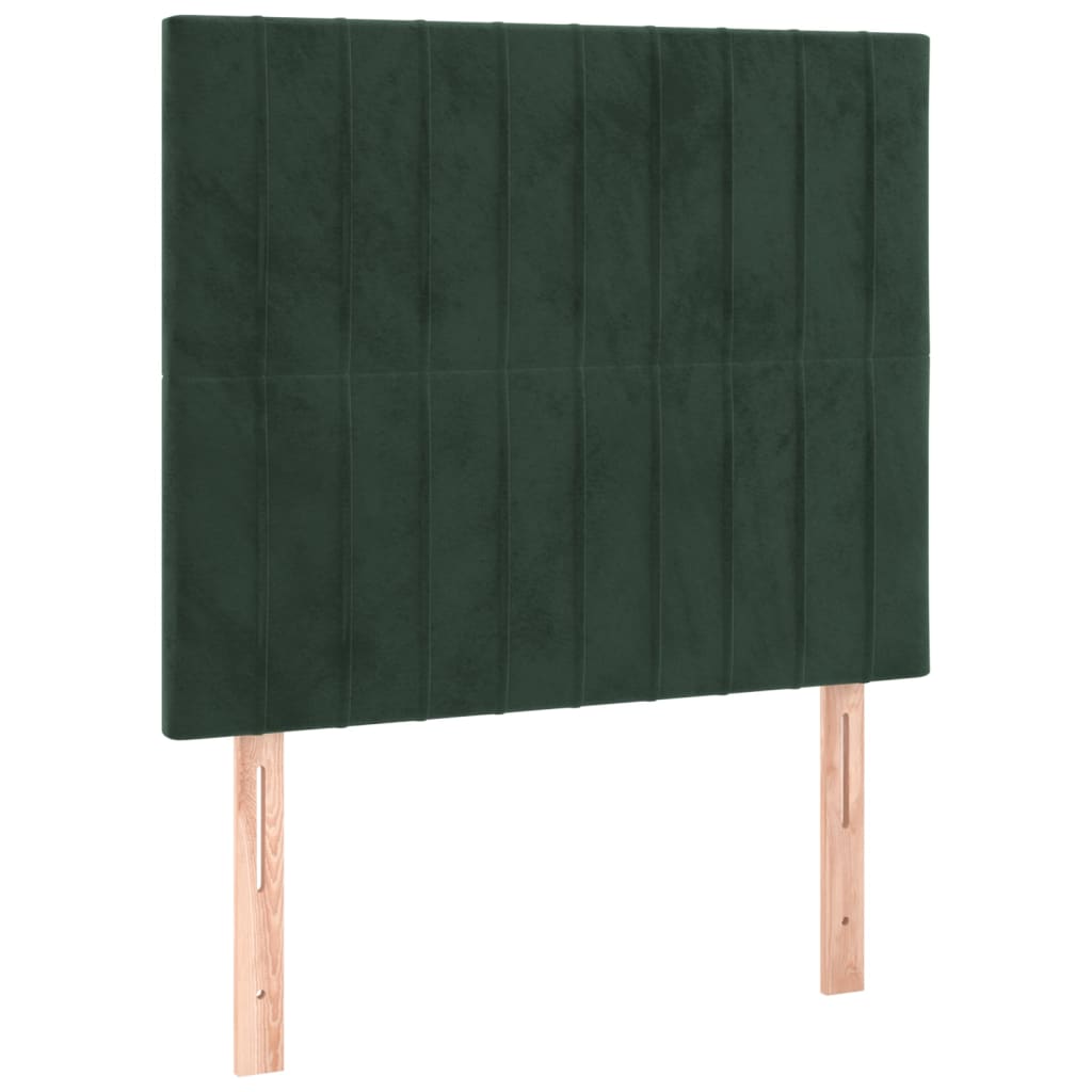Testiere 2 pz Verde Scuro 100x5x78/88 cm in Velluto - homemem39