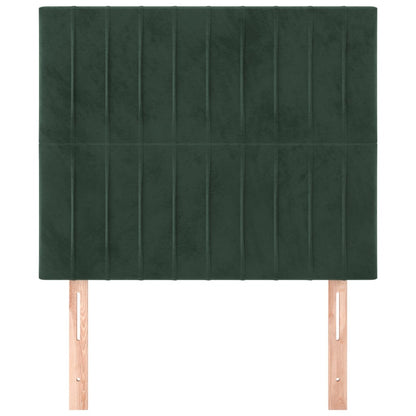 Testiere 2 pz Verde Scuro 100x5x78/88 cm in Velluto - homemem39