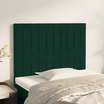 Testiera Verde Scuro 100x5x118/128 cm Velluto | homemem39