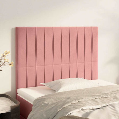 Testiera Rosa 100x5x118/128 cm Velluto | homemem39
