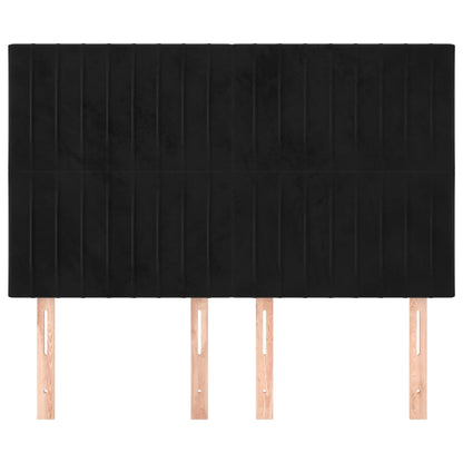 Testiere 4 pz Nere 72x5x78/88 cm in Velluto - homemem39