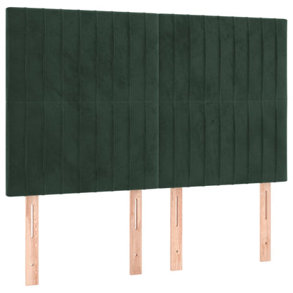 Testiere 4 pz Verde Scuro 72x5x78/88 cm in Velluto - homemem39